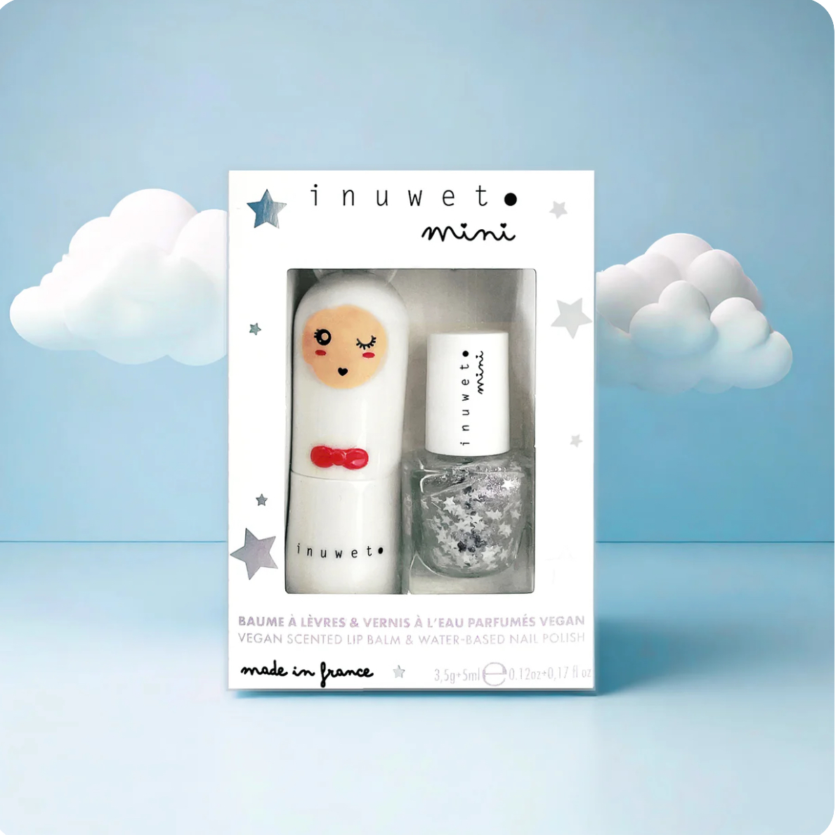 COFFRET BLANC BAUME A LÈVRE + VERNIS A L’EAU