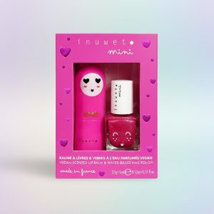 COFFRET FUCHSIA BAUME À LÈVRE + VERNIS À L'EAU